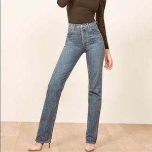 NWT Reformation Liza High Straight Jeans 27